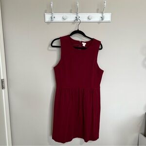 Women’s J. Crew Maroon Sleeveless Dress - Size XL
